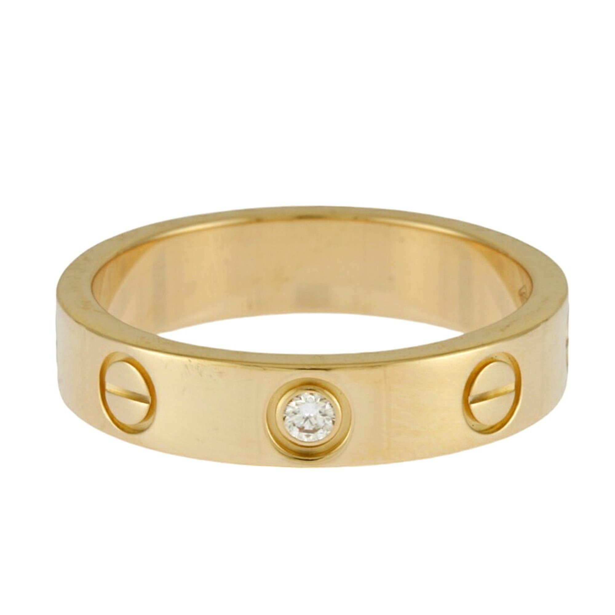 Cartier Love Ring, Size 8, 18K Gold, Diamond, Women's, CARTIER