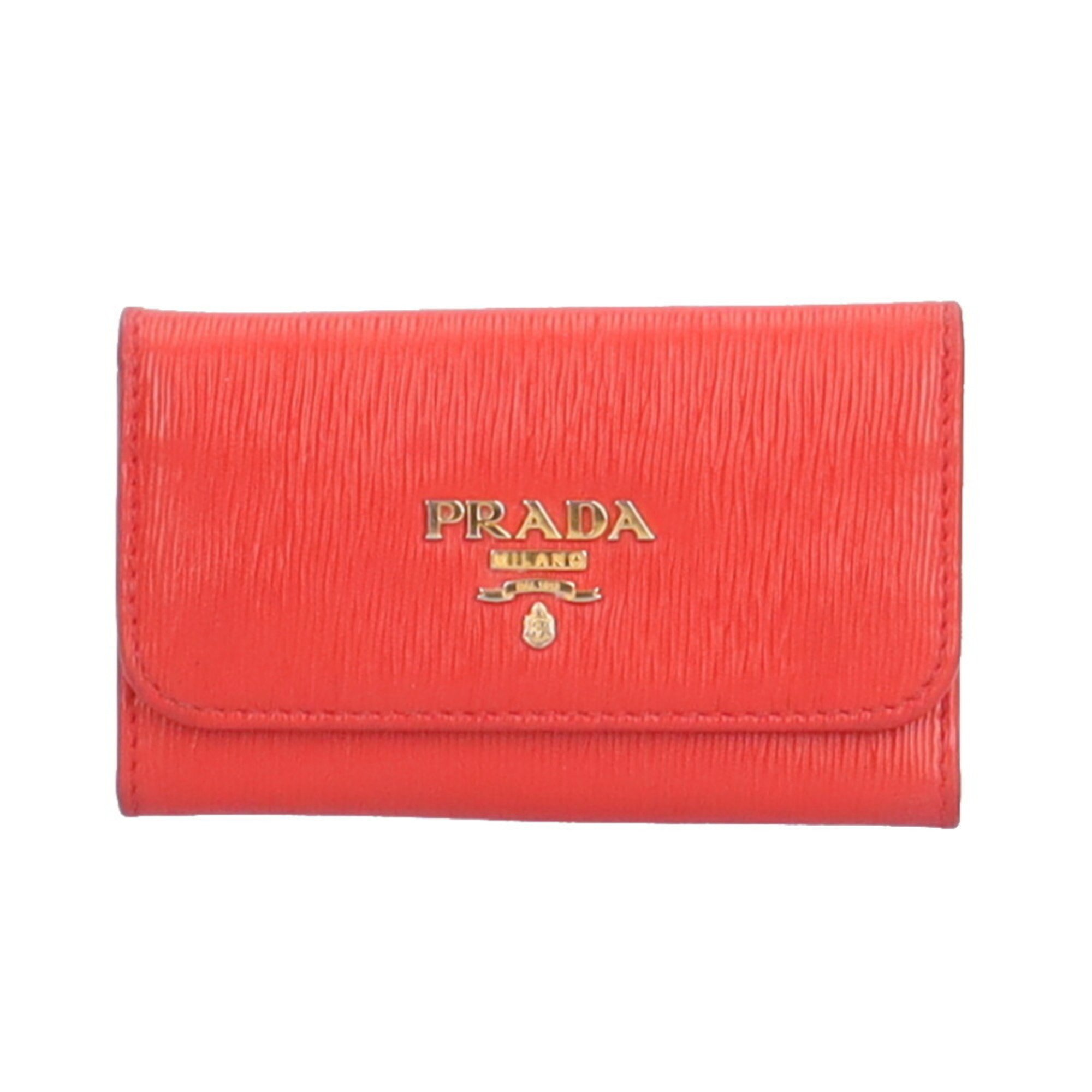 Prada Saffiano Key Case Leather 1PG222 Women's PRADA