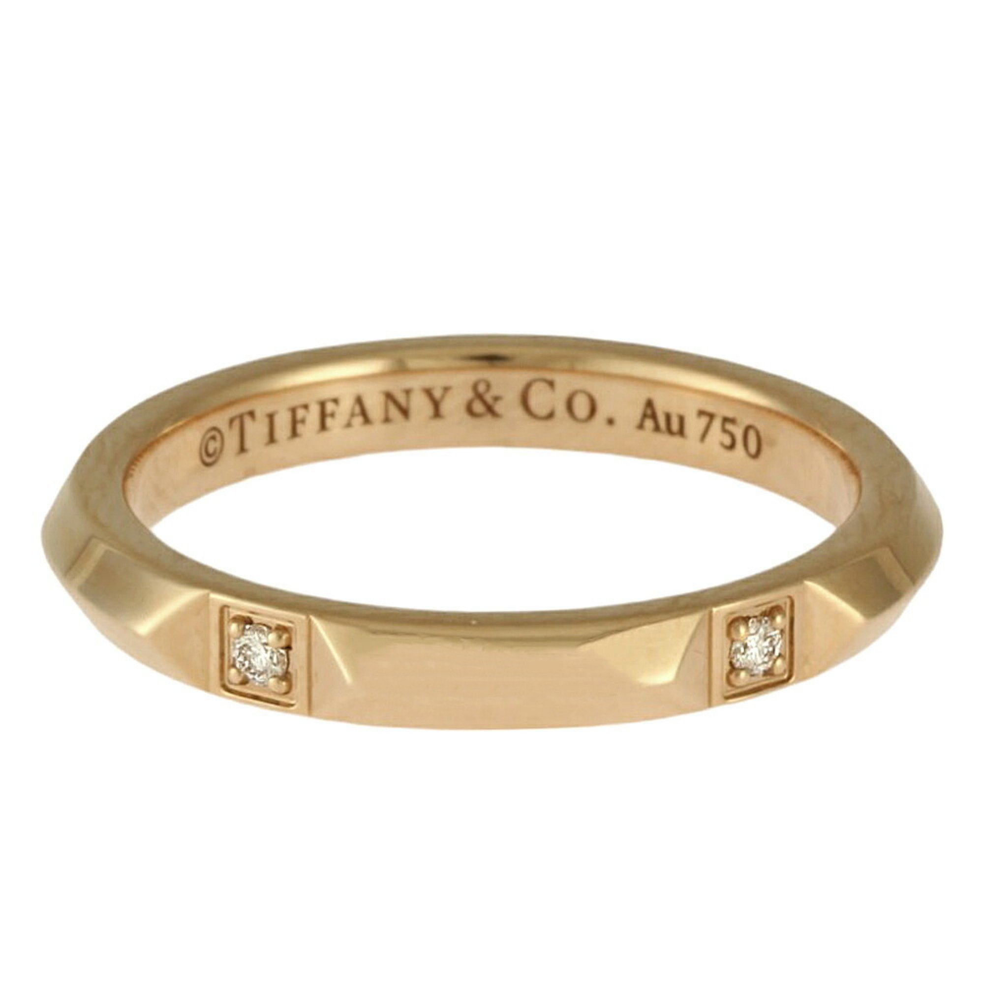 Tiffany True Band Ring, size 11.5, 18k gold, diamond, women's, TIFFANY&Co.