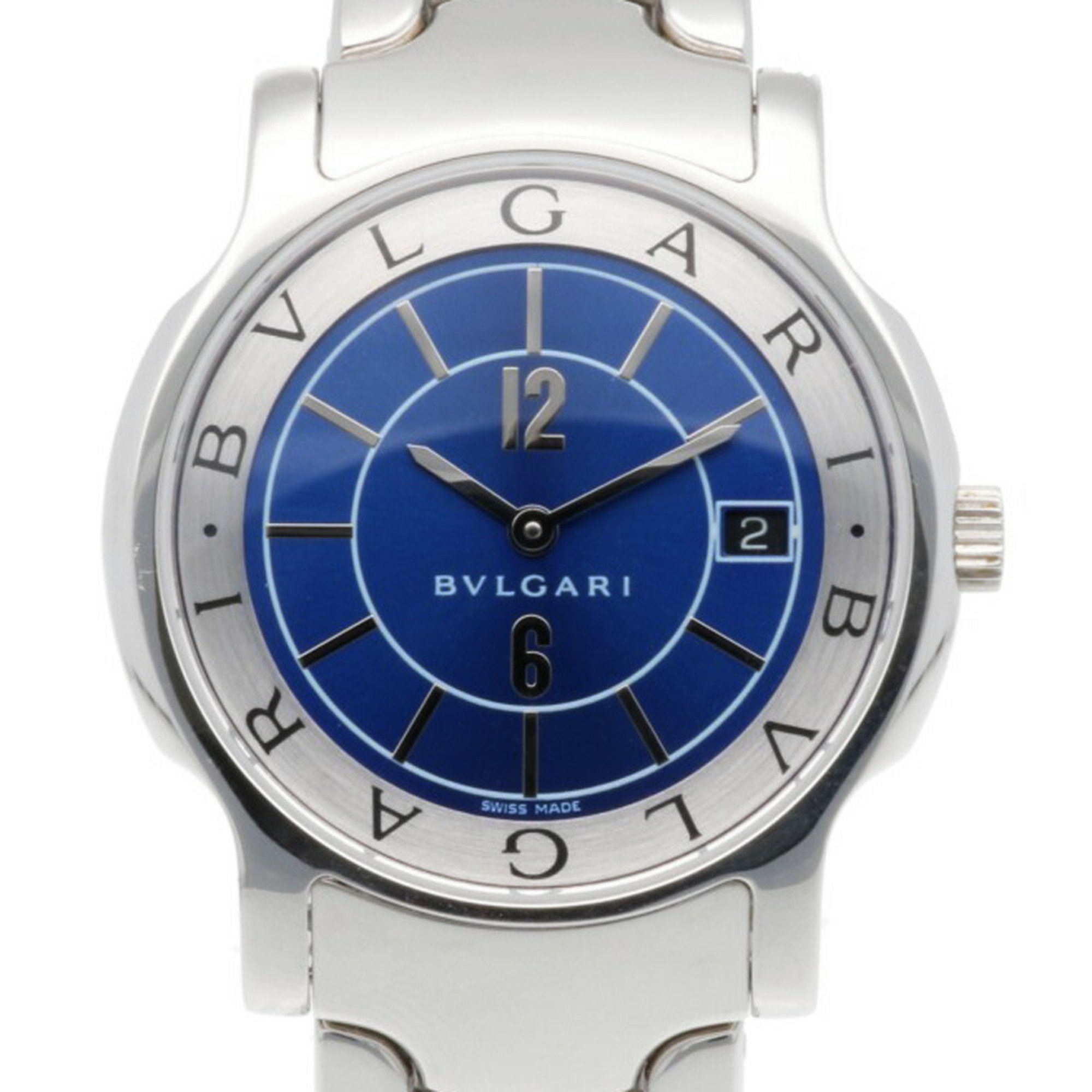 BVLGARI Solotempo Watch Stainless Steel ST35S Quartz Men's