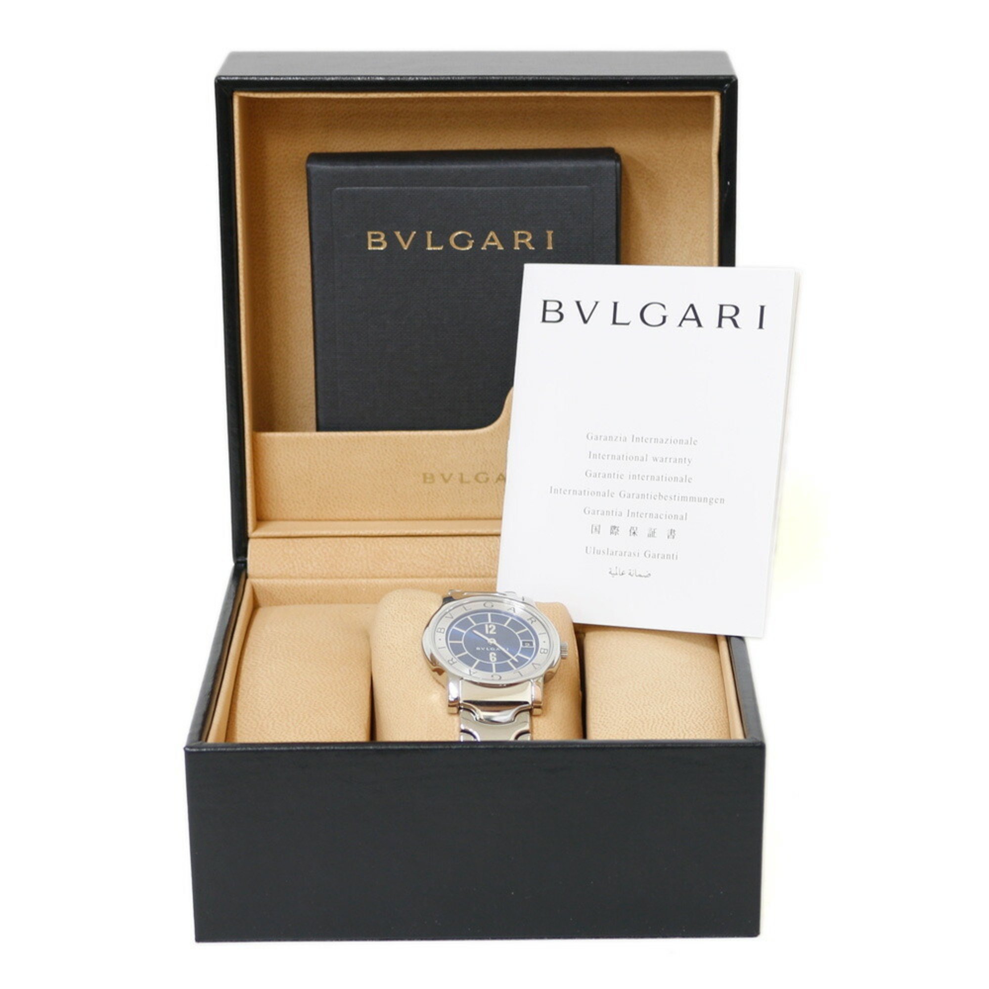 BVLGARI Solotempo Watch Stainless Steel ST35S Quartz Men's