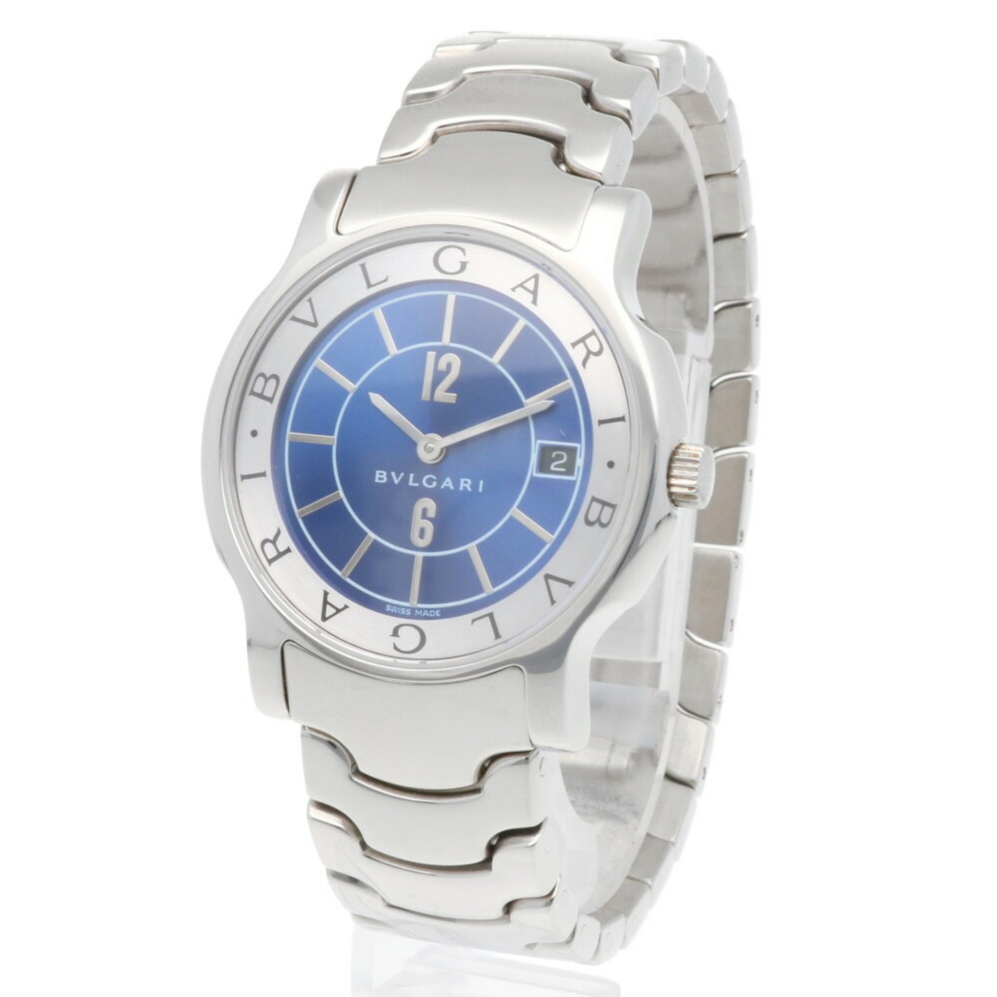 BVLGARI Solotempo Watch Stainless Steel ST35S Quartz Men's