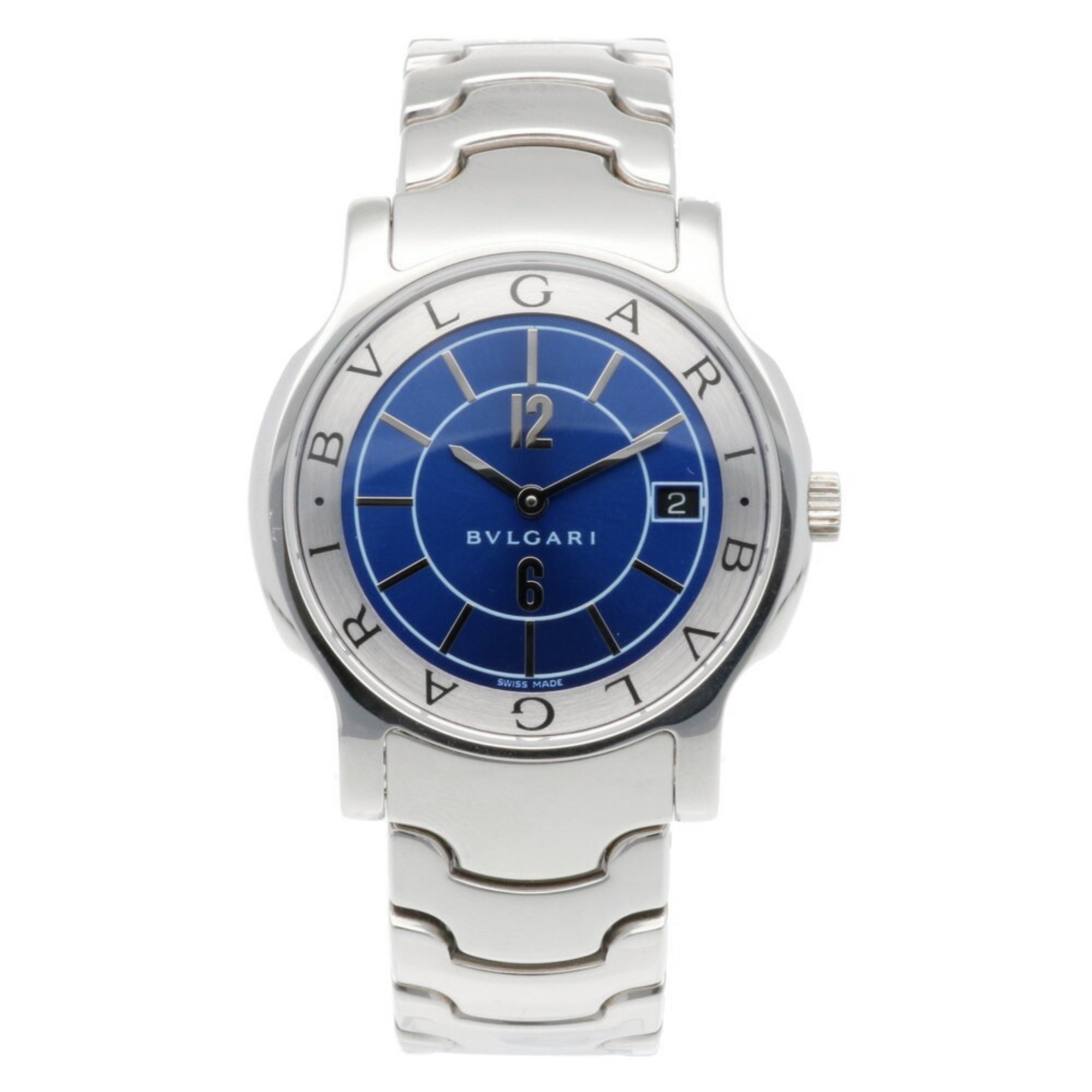 BVLGARI Solotempo Watch Stainless Steel ST35S Quartz Men's