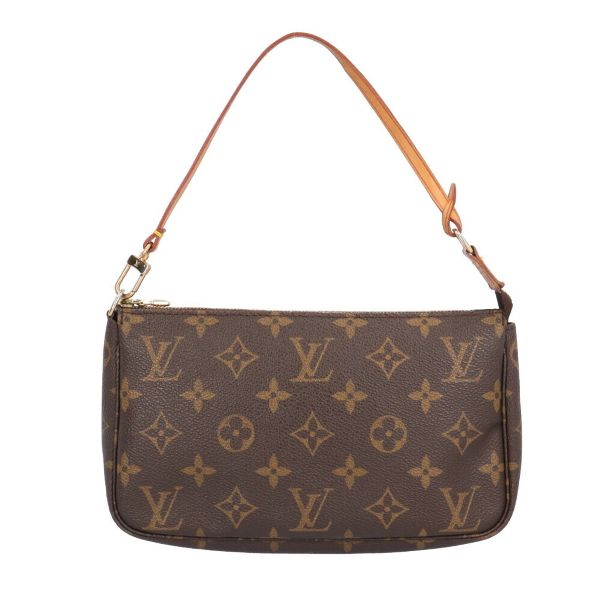 Louis Vuitton Pochette Accessoires Monogram Handbag Canvas M51980 Brown Women's LOUIS VUITTON