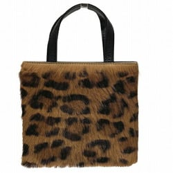 LOEWE Leopard Black Leather Bag Handbag for Women