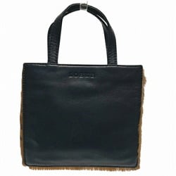 LOEWE Leopard Black Leather Bag Handbag for Women