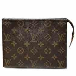 Louis Vuitton Monogram Poche Toilette 19 M47544 Bag Clutch Pouch Women's