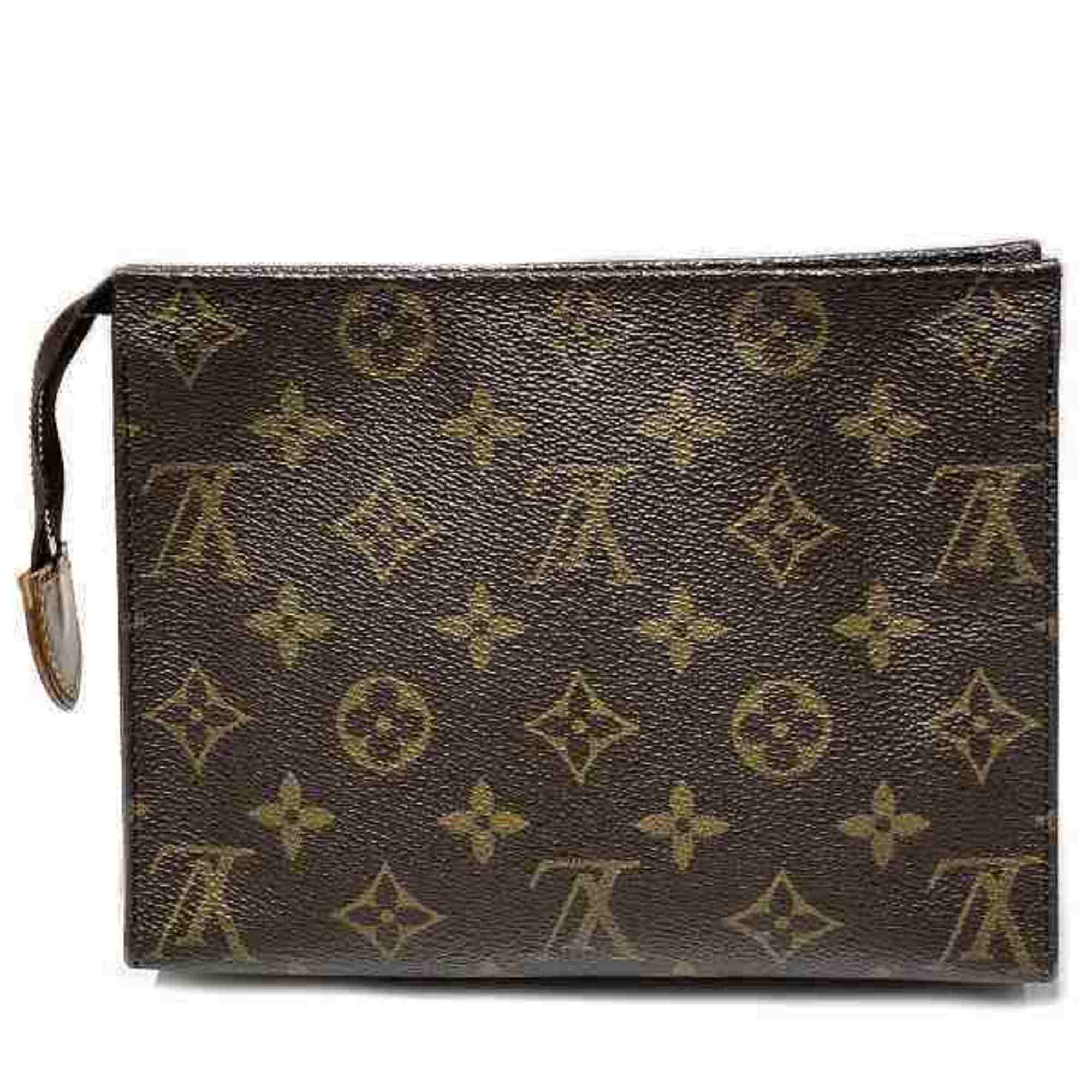 Louis Vuitton Monogram Poche Toilette 19 M47544 Bag Clutch Pouch Women's