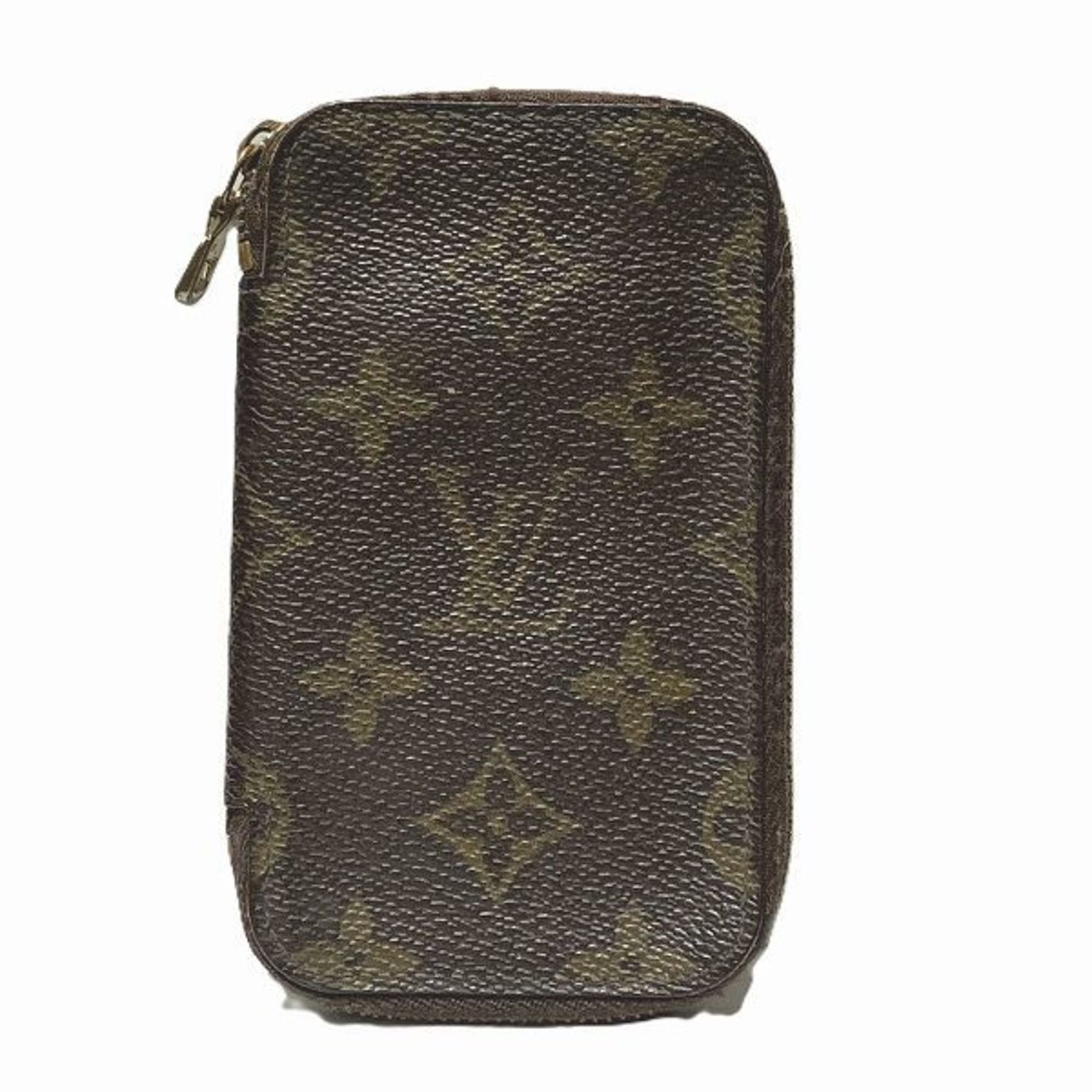 Louis Vuitton Monogram Pochette 6Cr M62610 Key Case Round Men's Women's Accessories