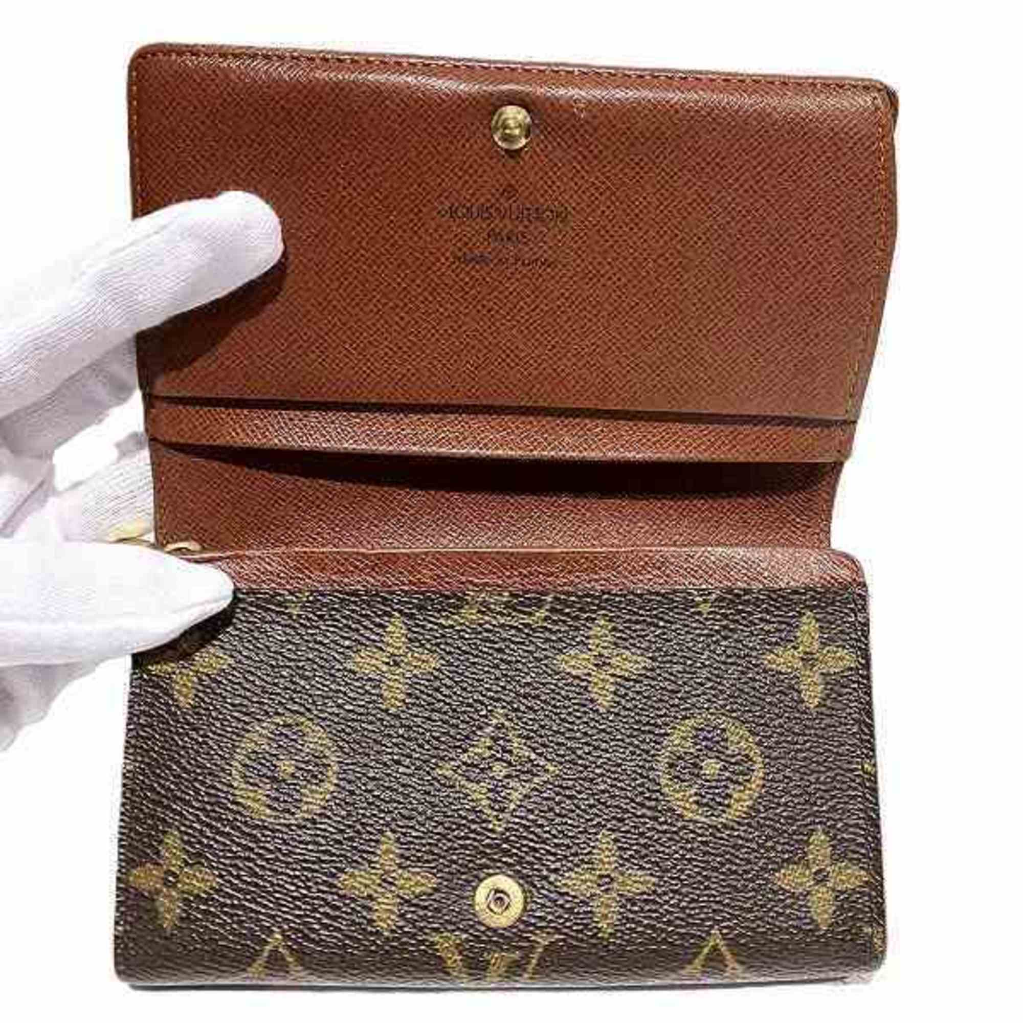 Louis Vuitton Monogram Porte Monnaie Tresor M61730 Bi-fold Wallet for Men and Women