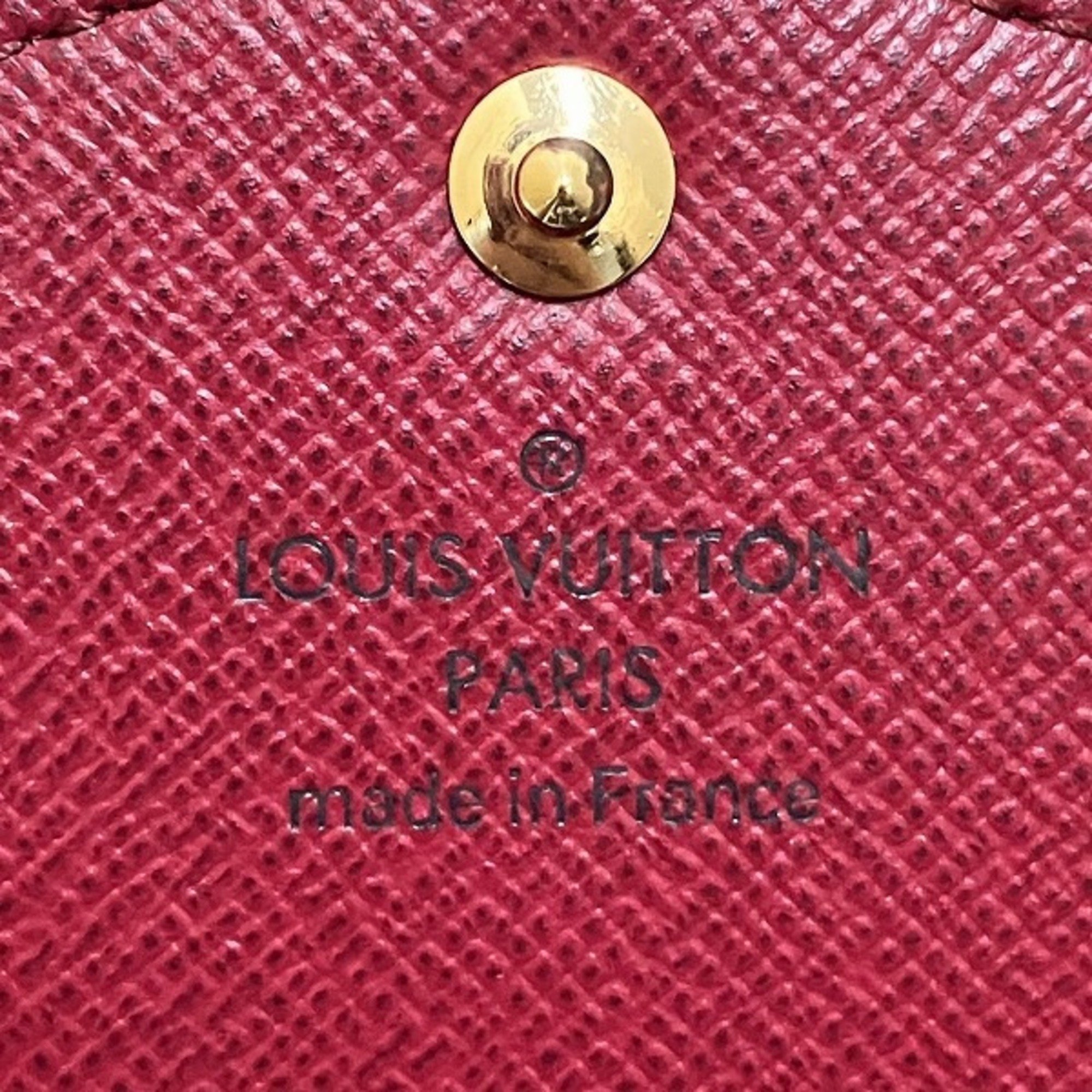 Louis Vuitton Monogram Portefeuille Sarah M62234 Fuchsia Long Wallet Bi-fold for Women