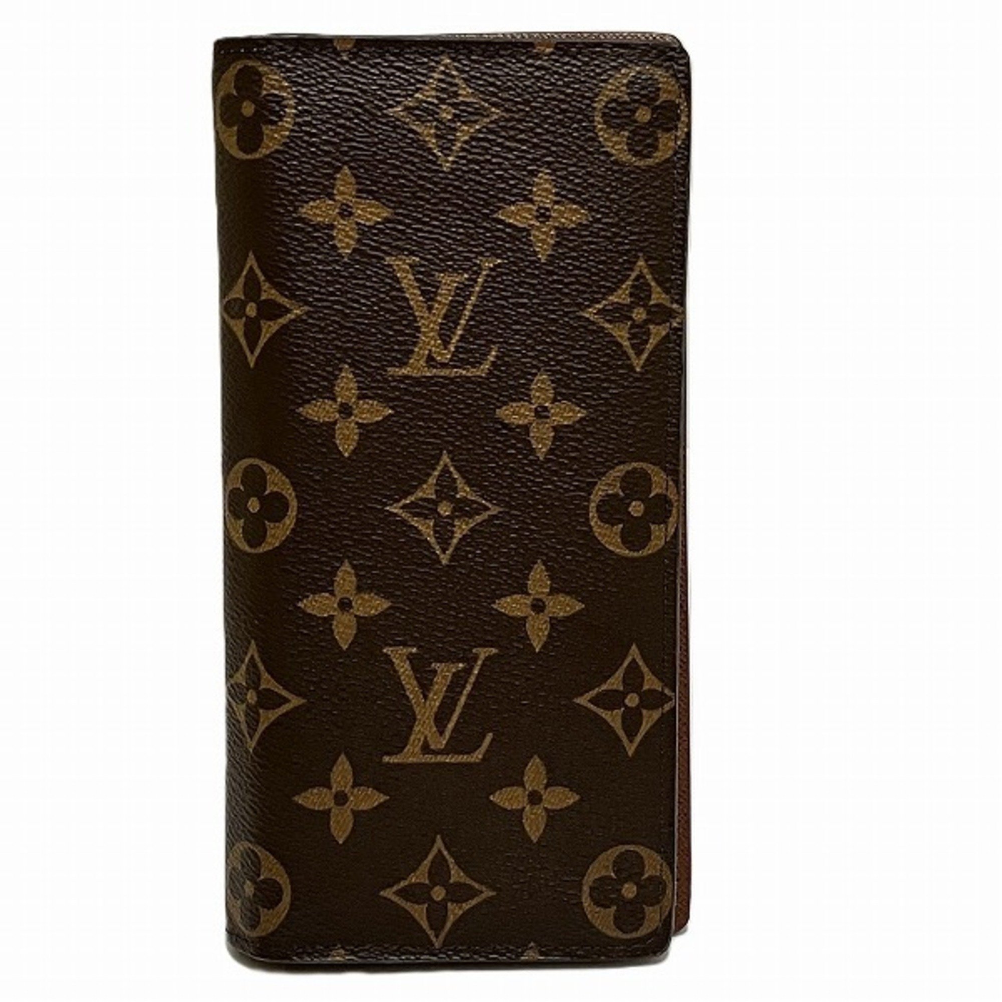 Louis Vuitton Monogram Portefeuille Brazza M66540 Long Wallet Bi-fold Men's Women's