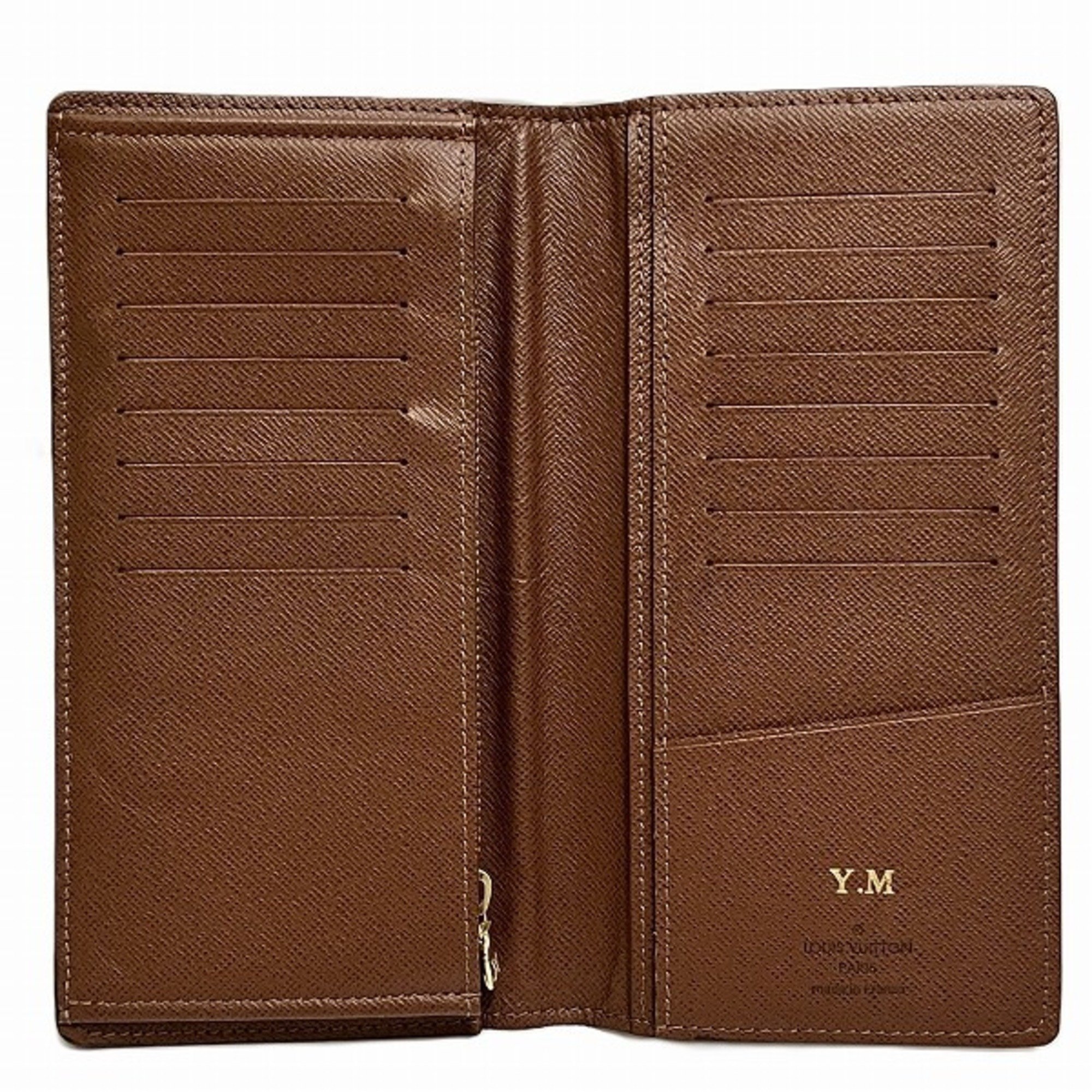 Louis Vuitton Monogram Portefeuille Brazza M66540 Long Wallet Bi-fold Men's Women's