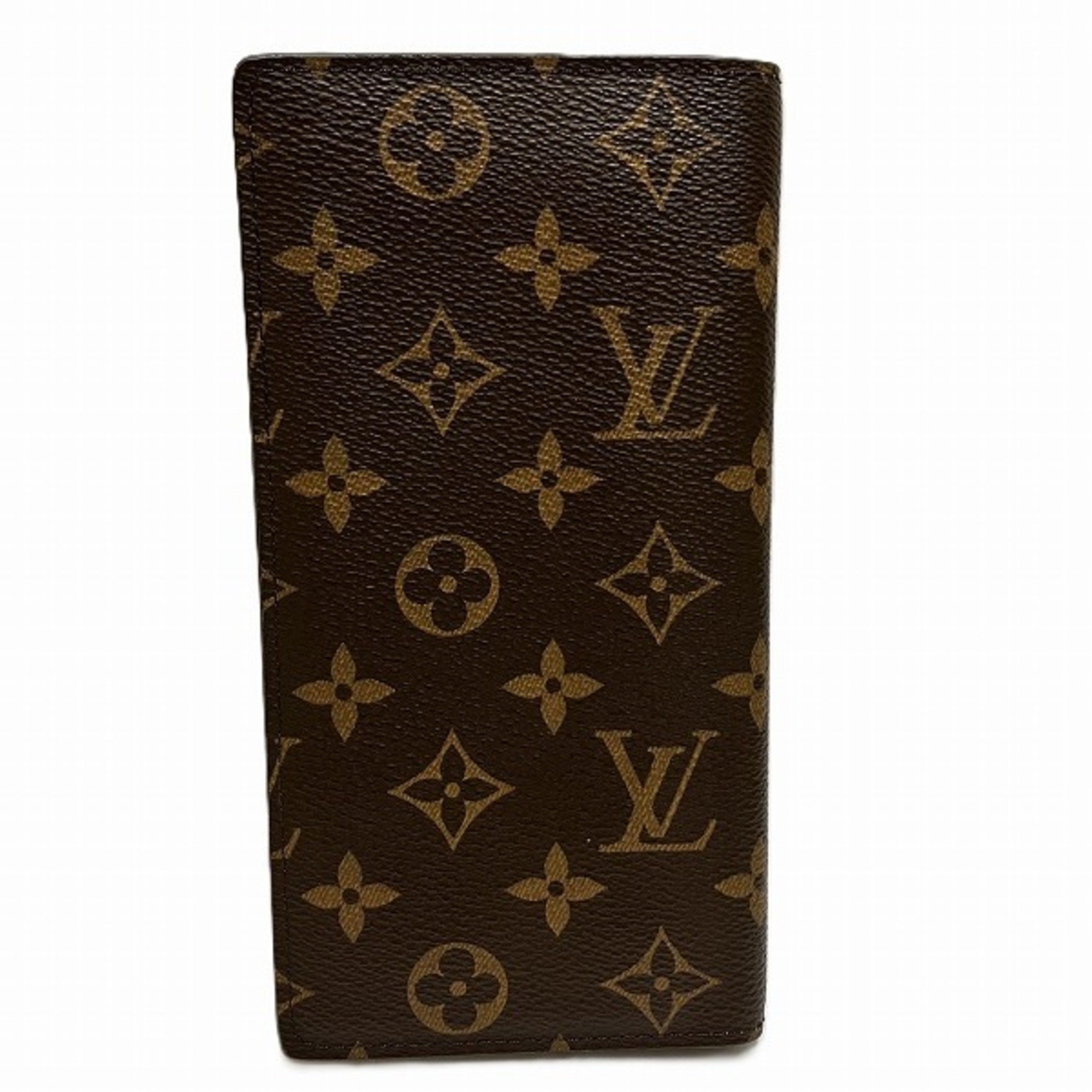 Louis Vuitton Monogram Portefeuille Brazza M66540 Long Wallet Bi-fold Men's Women's