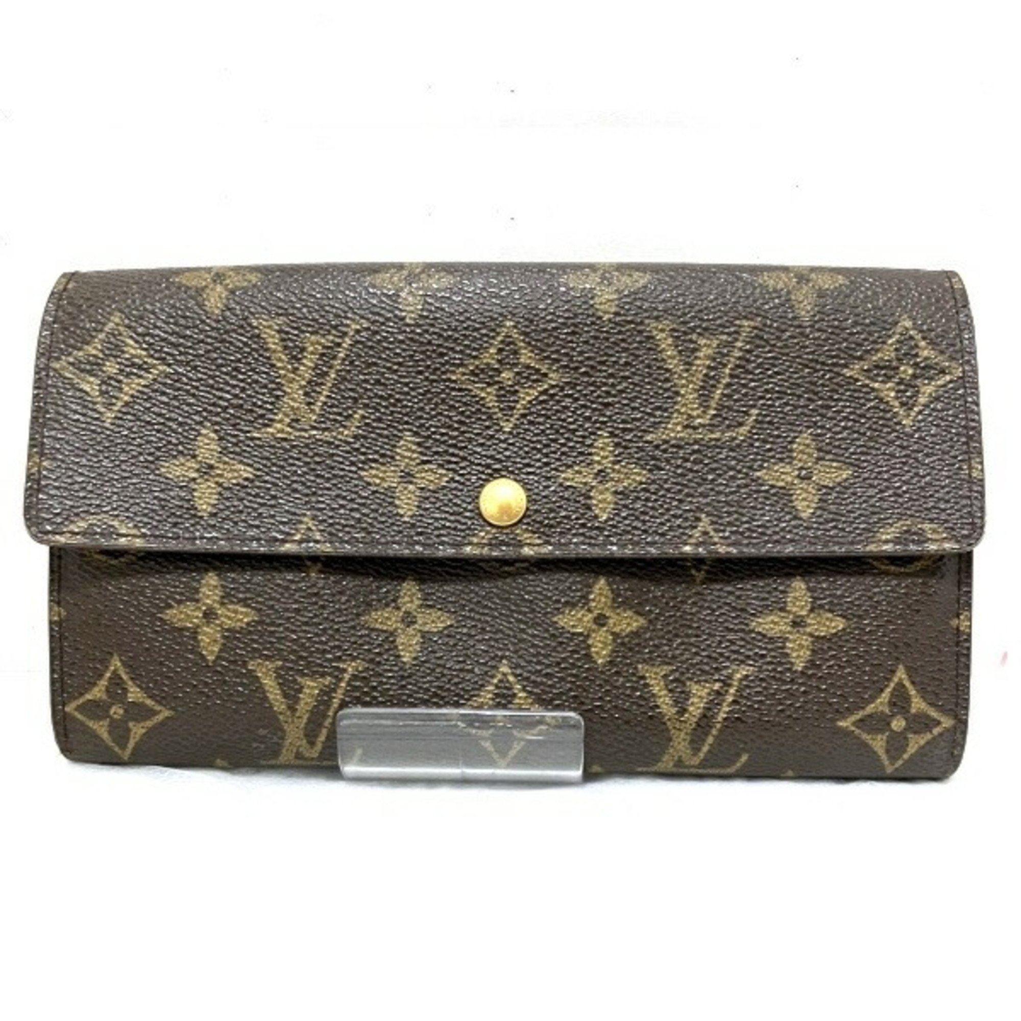 Louis Vuitton Monogram Pochette Portemonnay Credit M61725 Long Wallet Bi-fold Men's Women's