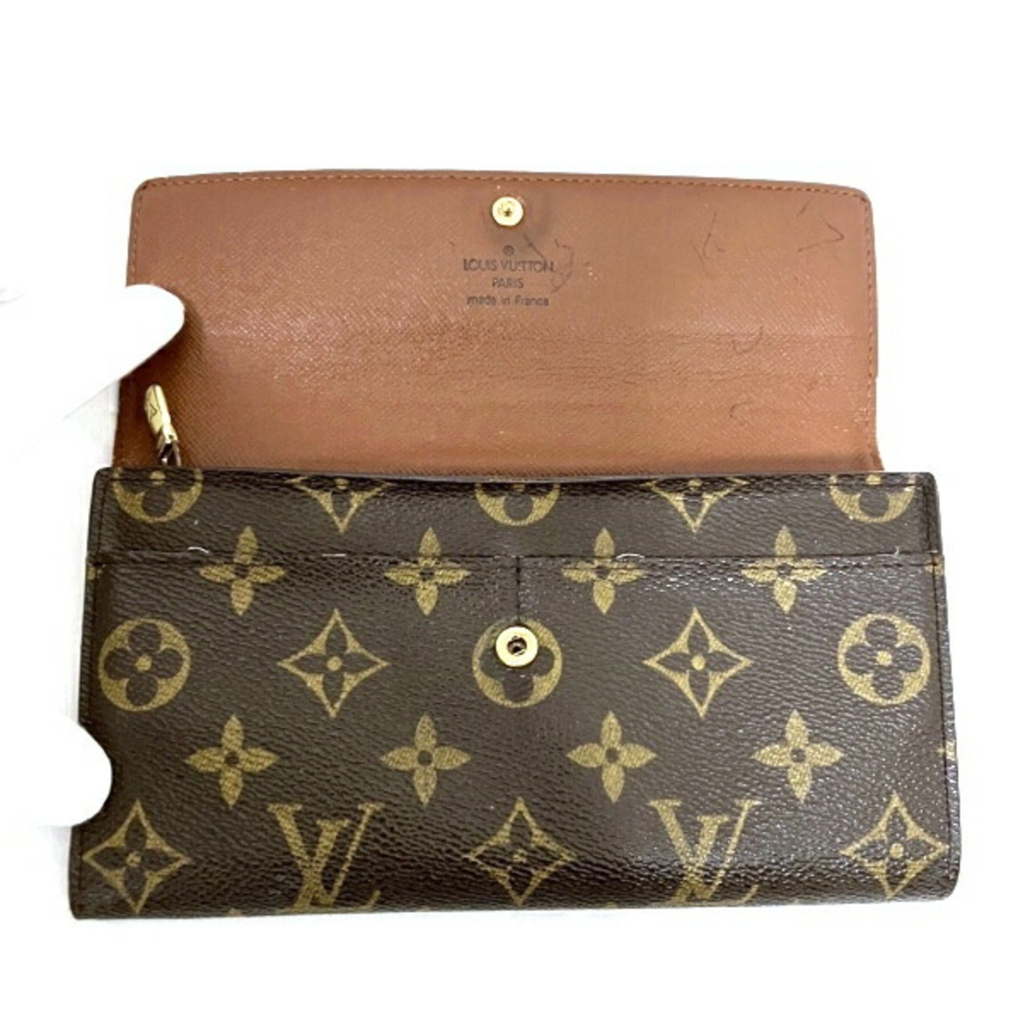 Louis Vuitton Monogram Pochette Portemonnay Credit M61725 Long Wallet Bi-fold Men's Women's