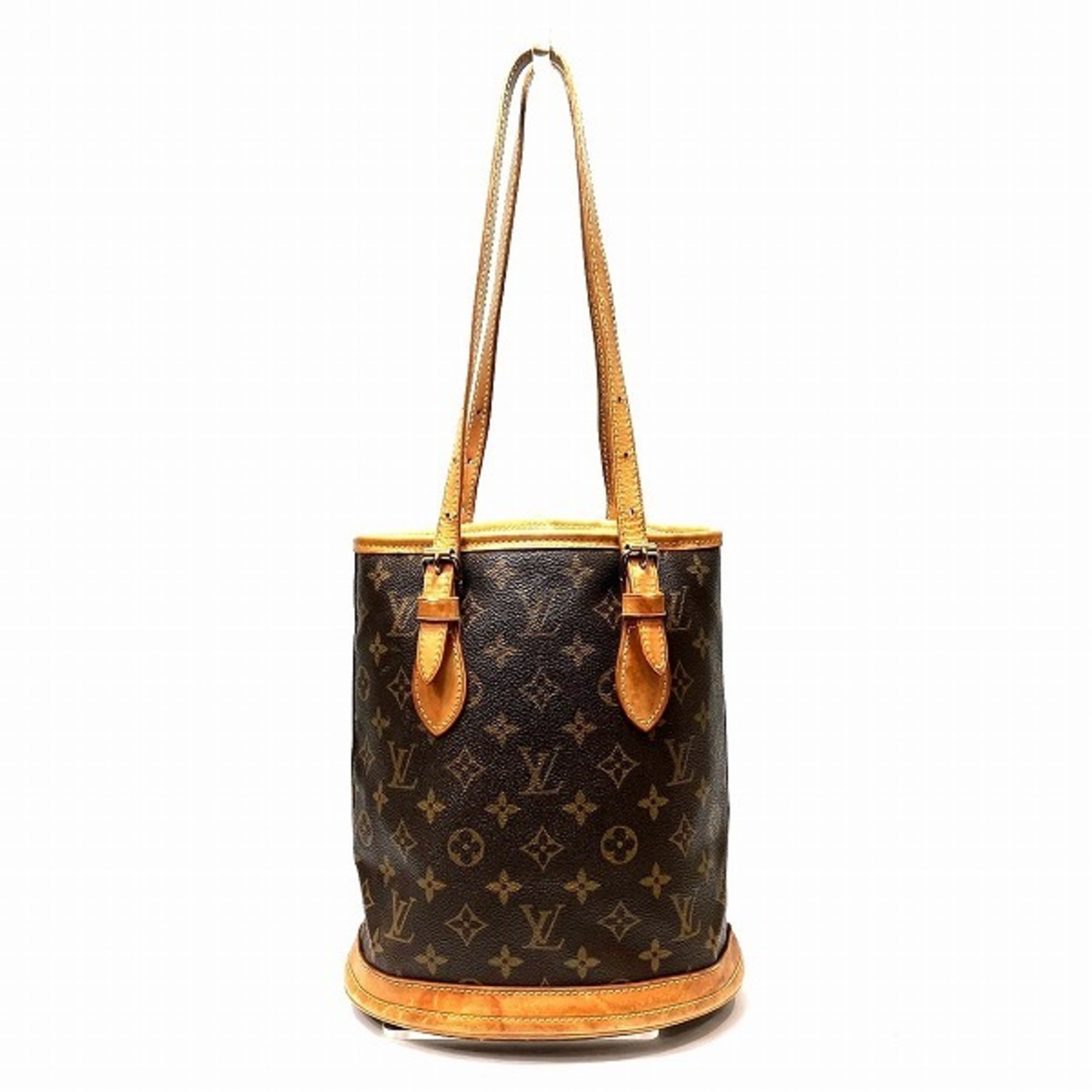 Louis Vuitton Monogram Petit Bucket M42238 Bag Shoulder Tote Women's