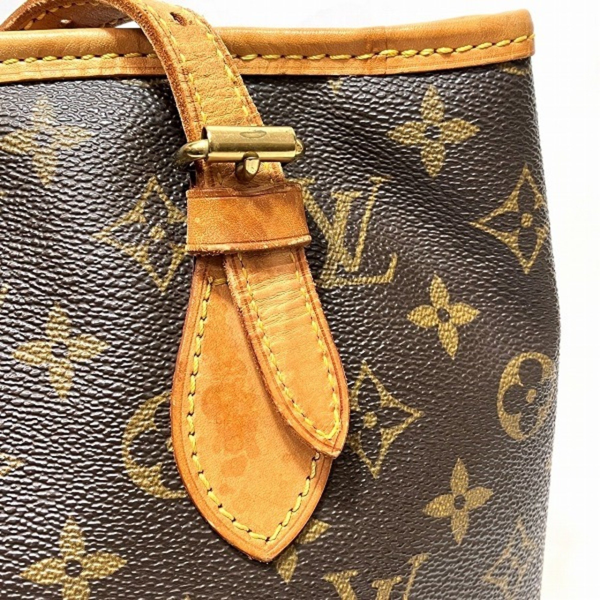 Louis Vuitton Monogram Petit Bucket M42238 Bag Shoulder Tote Women's