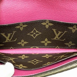 Louis Vuitton Monogram Portefeuille Emily Flower M64202 Rose Ballerine Long Wallet Bi-fold for Women