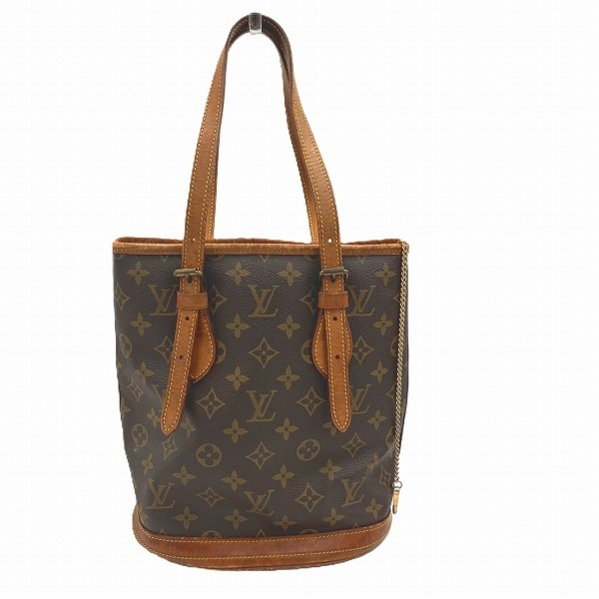 Louis Vuitton Monogram Petit Bucket M42238 Bag Tote Women's