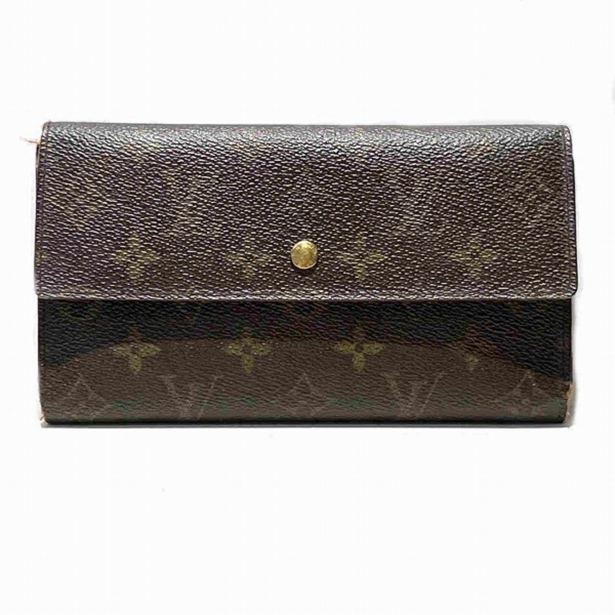 Louis Vuitton Monogram Portefeuille International M61217 Long Wallet Tri-fold for Men and Women