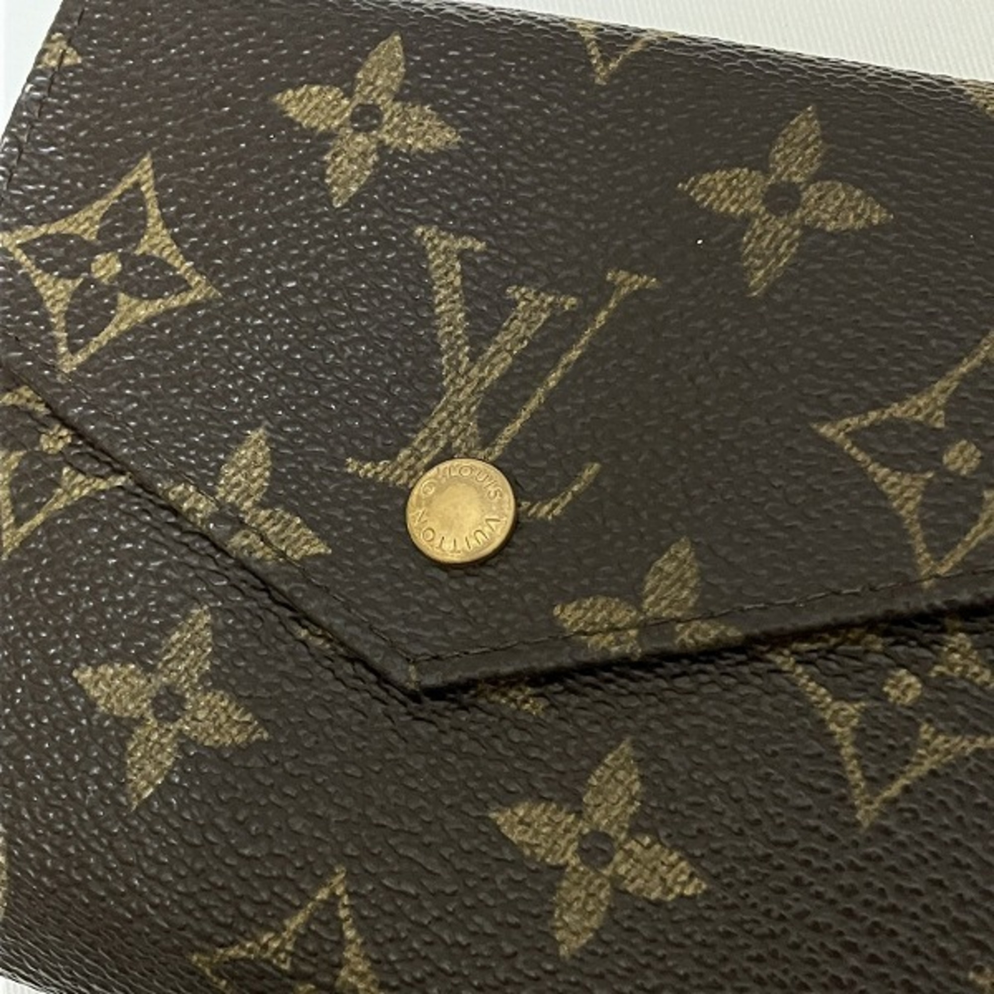 Louis Vuitton Monogram Porte Monnaie M61660 W Wallet Tri-fold for Men and Women