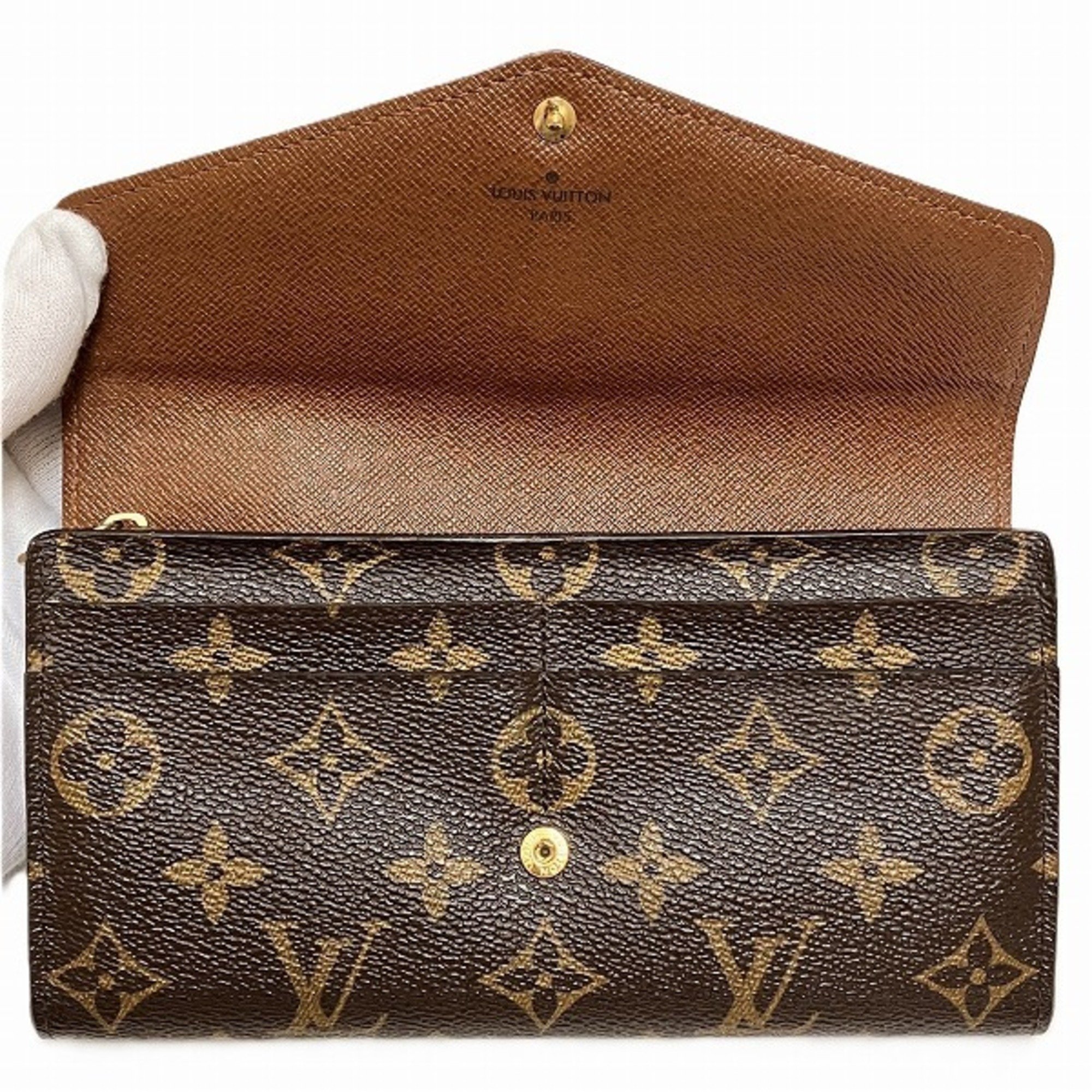 Louis Vuitton Monogram Portefeuille Sarah M60531 Long Wallet Bi-fold Men's Women's