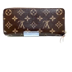 Louis Vuitton Monogram Portefeuille Clemence M61298 Round Rose Ballerine Wallet Long for Women