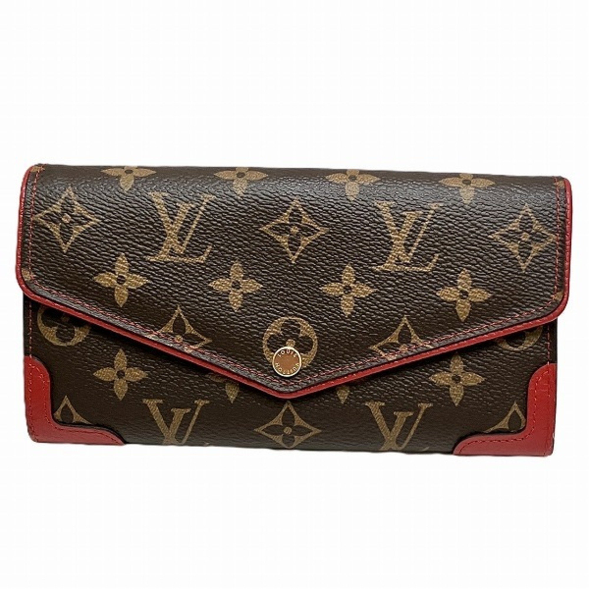 Louis Vuitton Monogram Portefeuille Sarah Retiro M61184 Long Wallet Bi-fold for Women