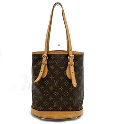 Louis Vuitton Monogram Bucket PM M42238 Petit Bag Tote Shoulder Women's