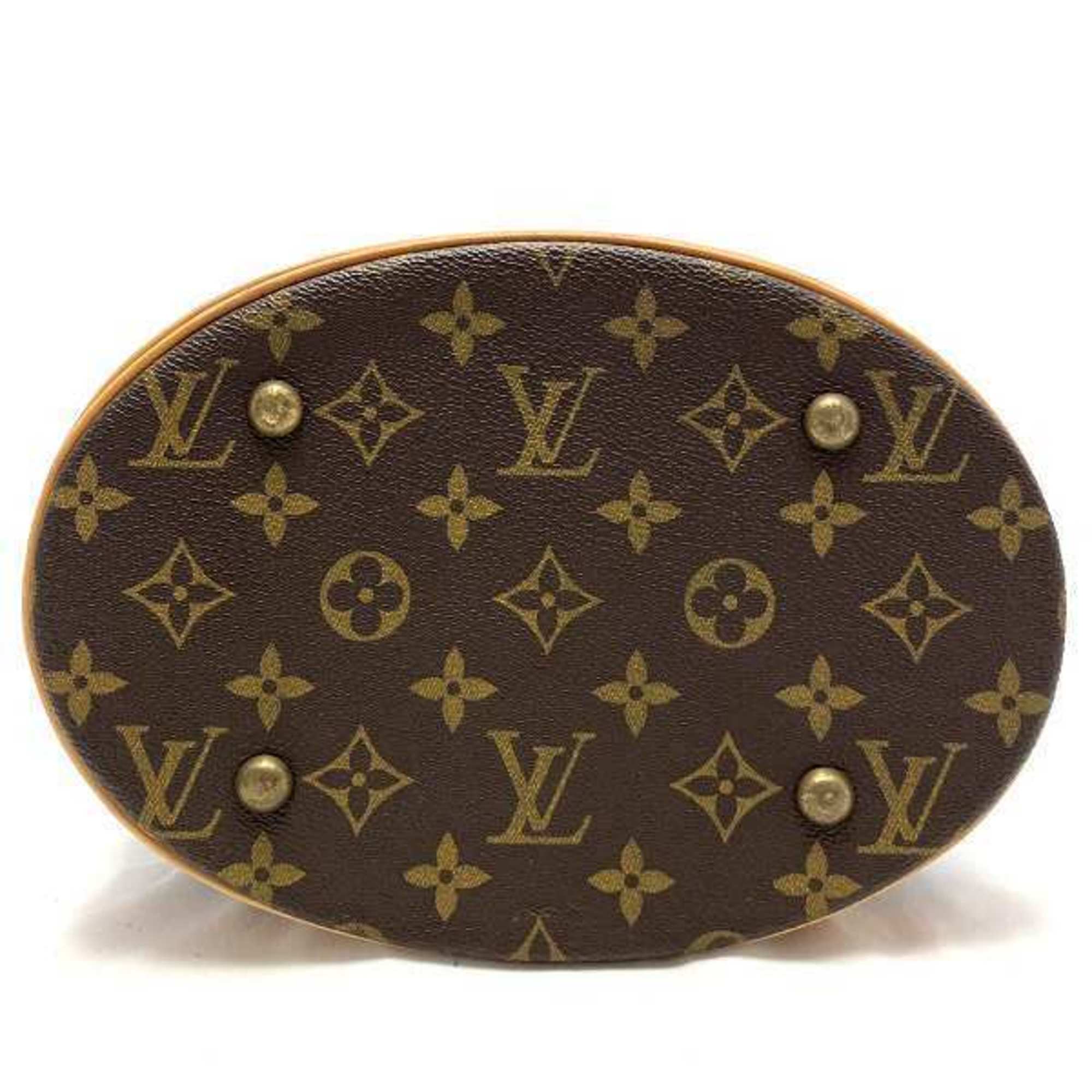 Louis Vuitton Monogram Bucket PM M42238 Petit Bag Tote Shoulder Women's