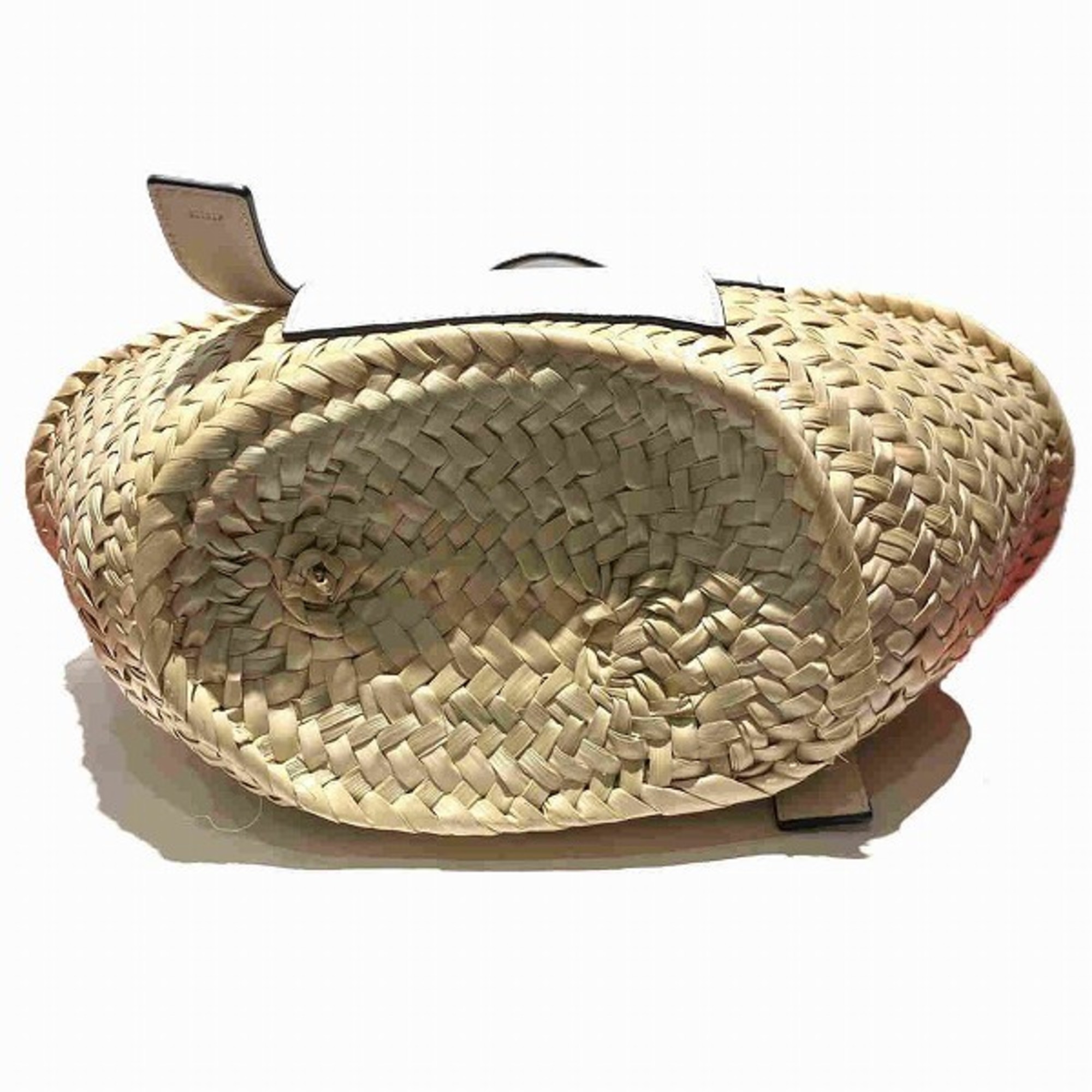 LOEWE Basket Raffia White Bag Handbag Women's