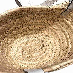 LOEWE Basket Raffia White Bag Handbag Women's