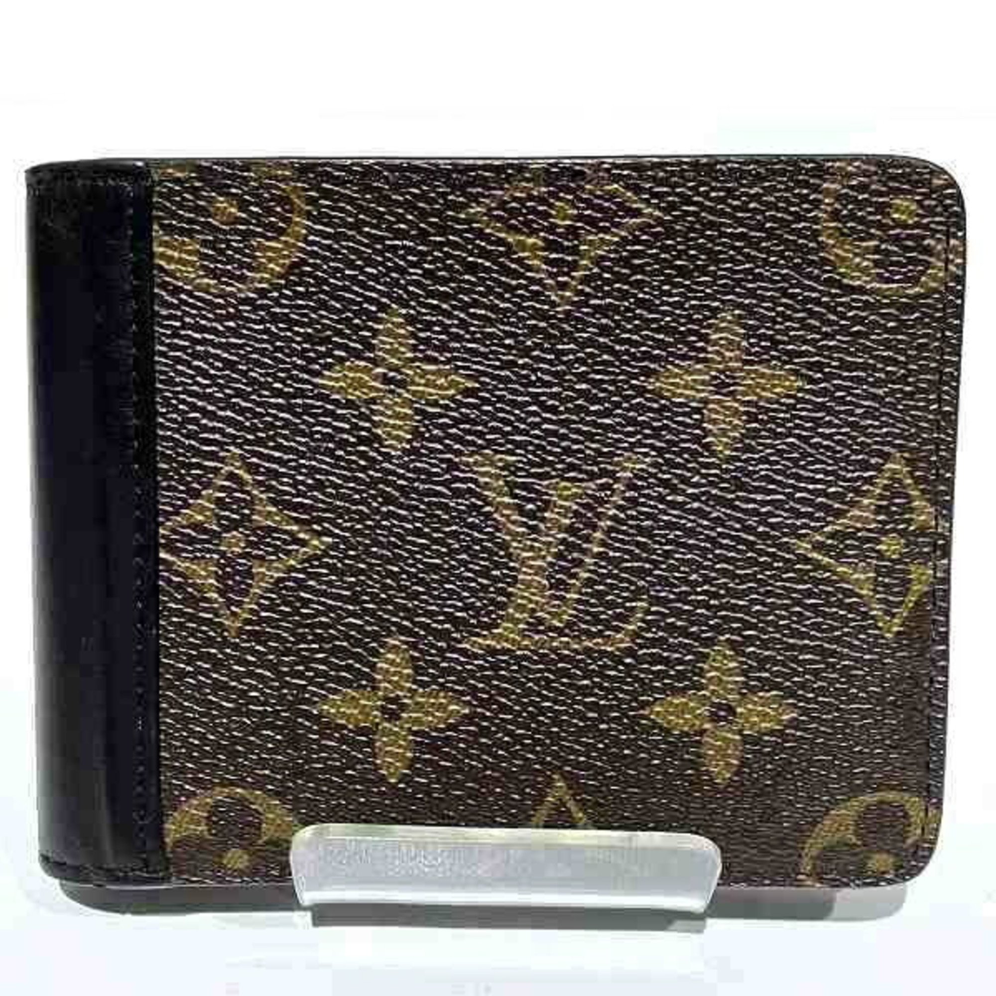 Louis Vuitton Monogram Macassar Portefeuille Gaspar M93801 Bi-fold Wallet for Men