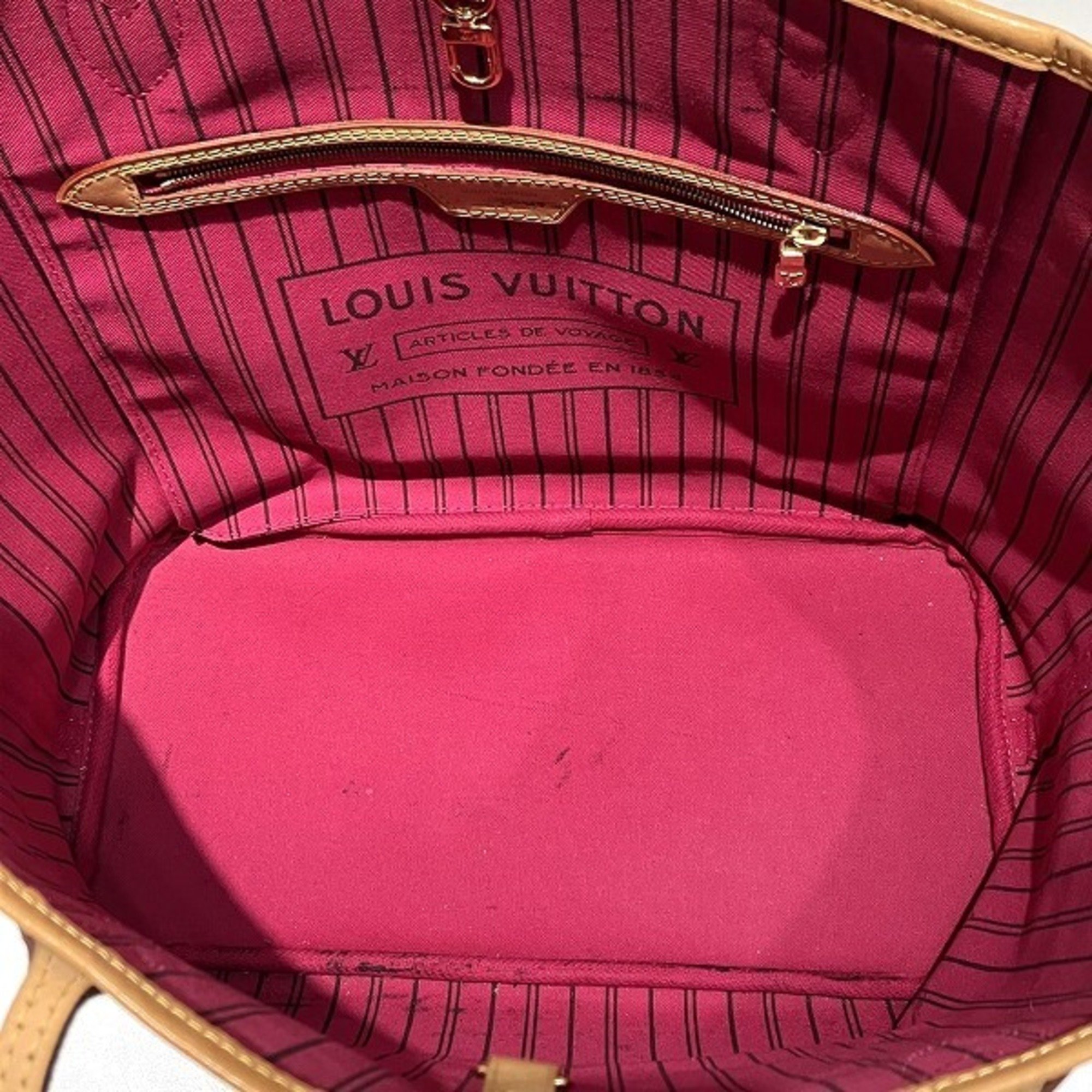 Louis Vuitton Monogram Neverfull MM M41178 Pivoine Bag Tote