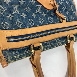 LOUIS VUITTON M95018 Monogram Denim Flat Shopper Tote Bag Shoulder Women's Blue