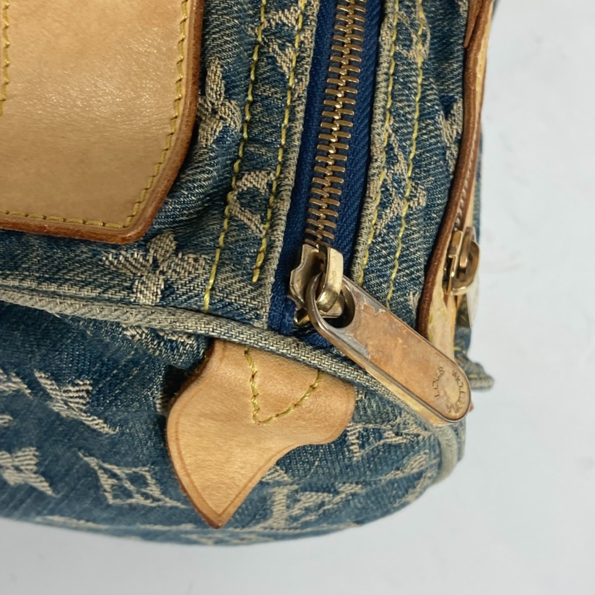 LOUIS VUITTON M95019 Monogram Denim Neo Speedy Boston Bag Handbag Women's Blue