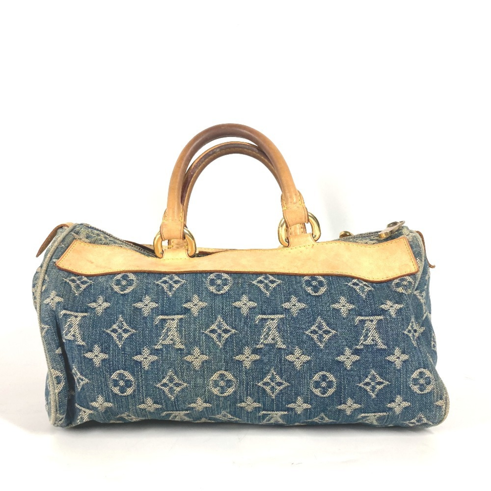 LOUIS VUITTON M95019 Monogram Denim Neo Speedy Boston Bag Handbag Women's Blue