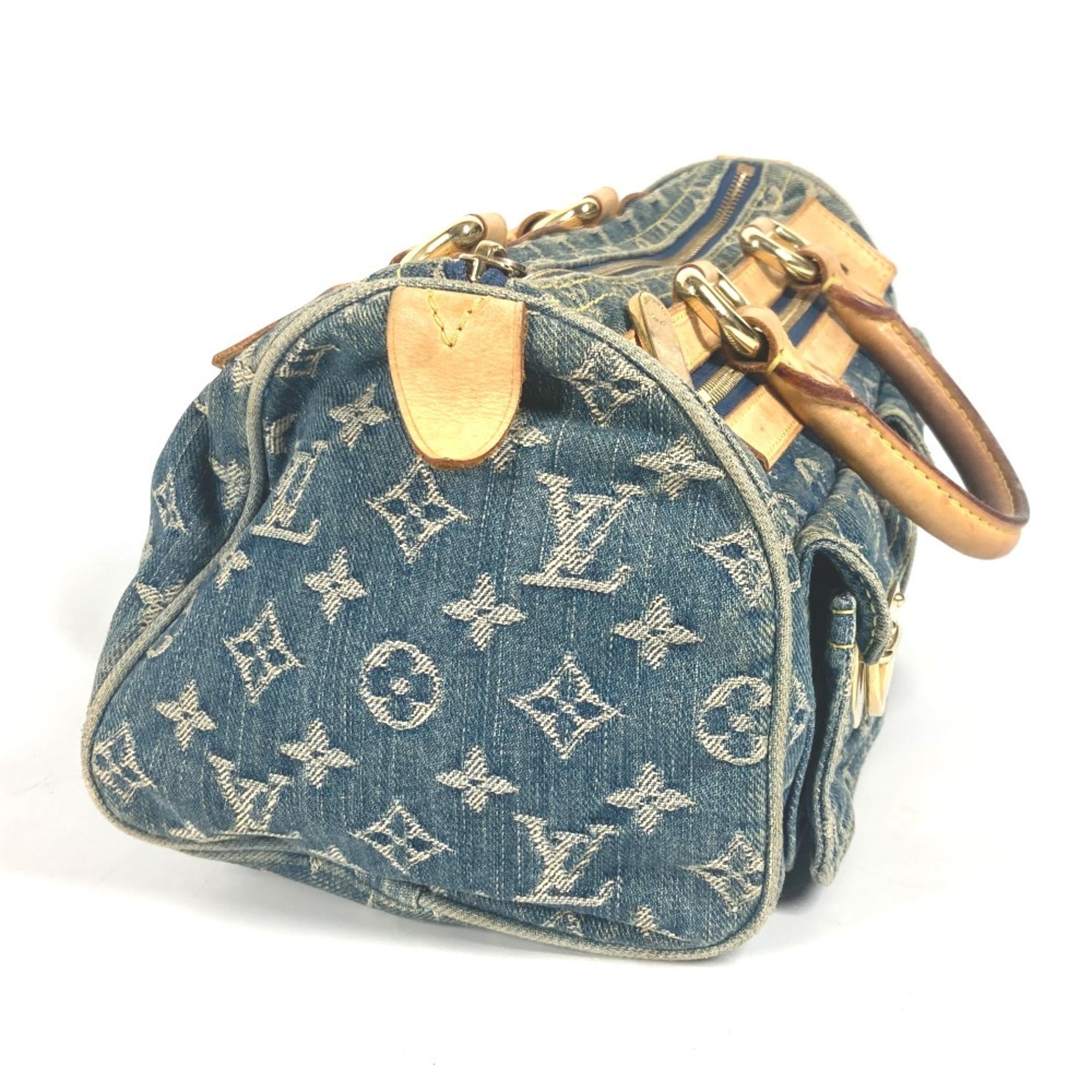 LOUIS VUITTON M95019 Monogram Denim Neo Speedy Boston Bag Handbag Women's Blue