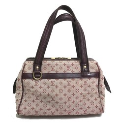 LOUIS VUITTON M92314 Monogram Josephine PM Handbag Boston Bag Canvas Women's Cherry Pink Red