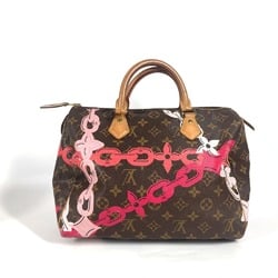 LOUIS VUITTON M41989 Monogram Bay Speedy 30 Boston Bag Chain Handbag Canvas Women's Brown