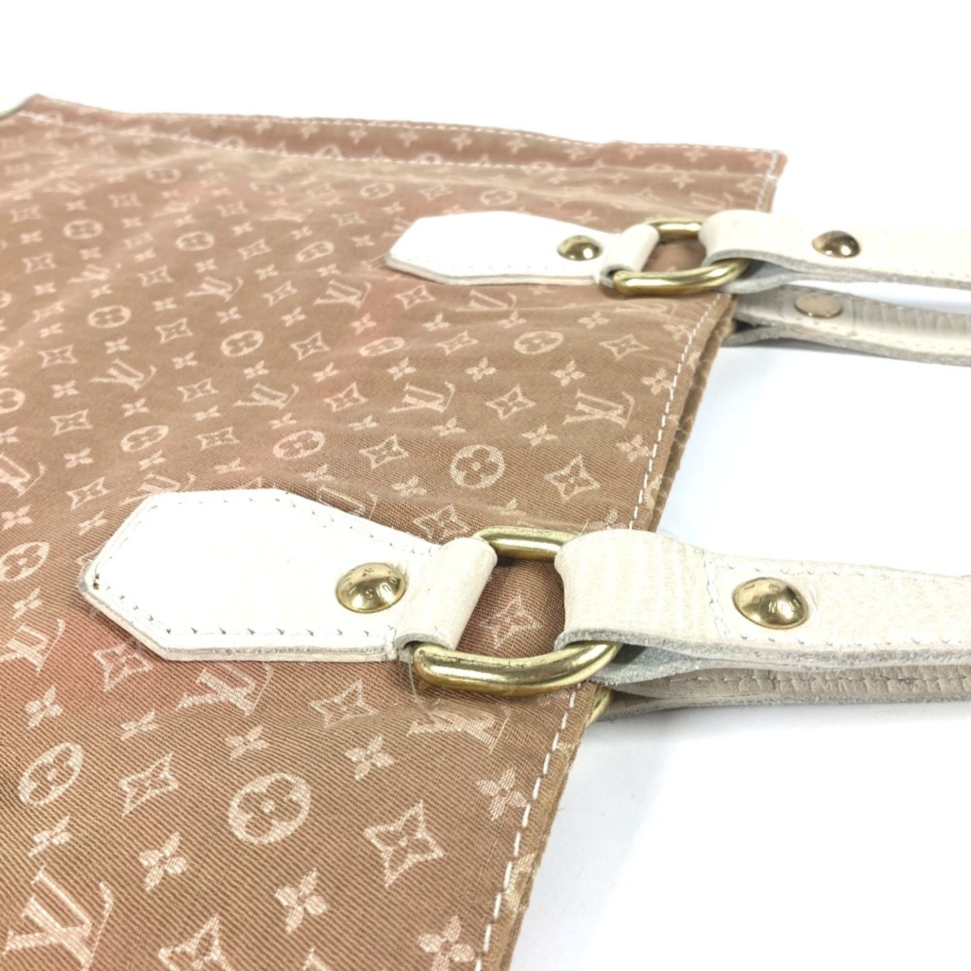 LOUIS VUITTON M40022 Monogram Initial Tanger Shoulder Bag Tote Canvas Leather Women's Camel Beige