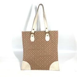 LOUIS VUITTON M40022 Monogram Initial Tanger Shoulder Bag Tote Canvas Leather Women's Camel Beige