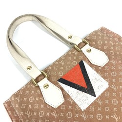 LOUIS VUITTON M40022 Monogram Initial Tanger Shoulder Bag Tote Canvas Leather Women's Camel Beige