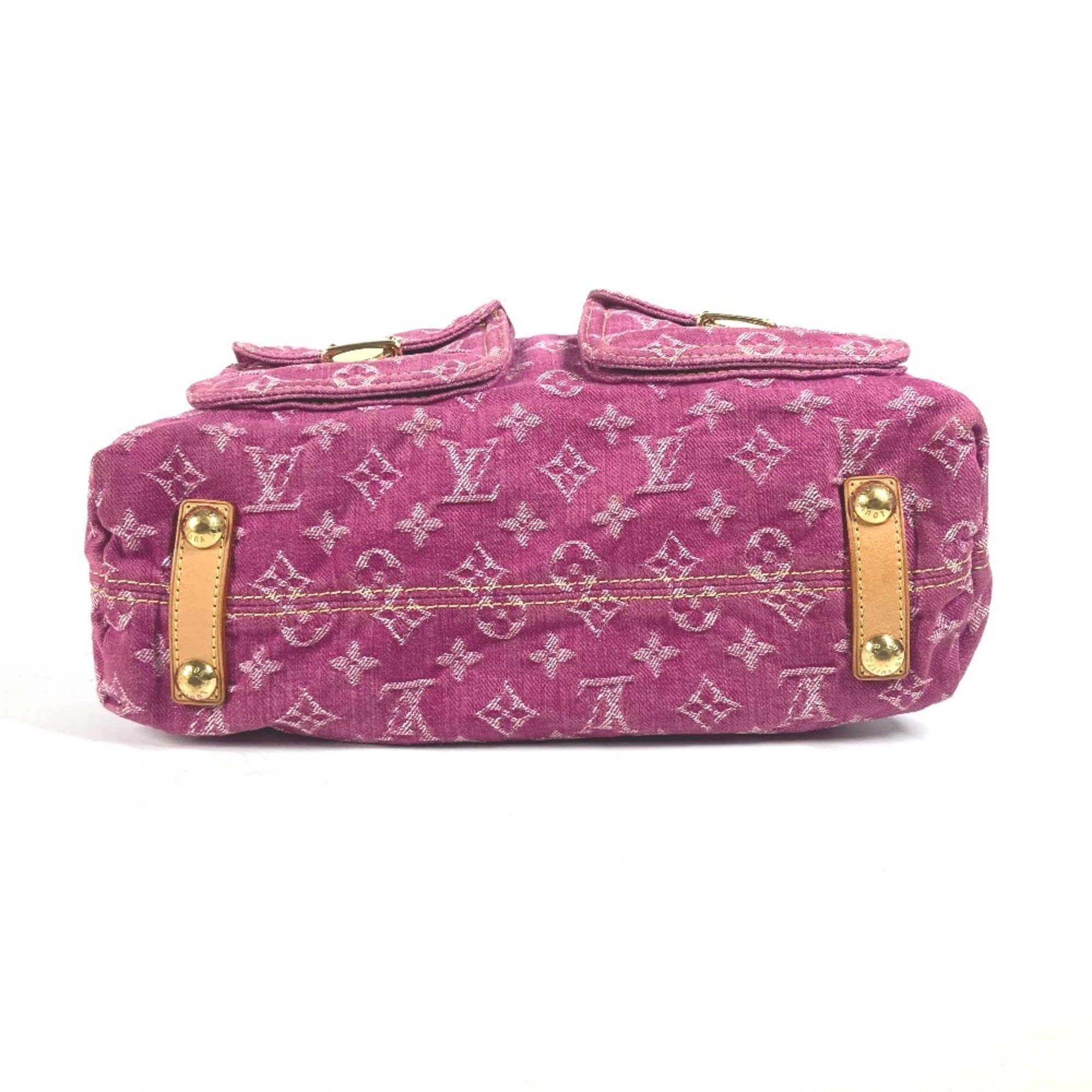 LOUIS VUITTON M95210 Monogram Denim Baggy GM Bag Shoulder Women's Pink