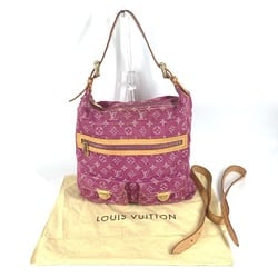 LOUIS VUITTON M95210 Monogram Denim Baggy GM Bag Shoulder Women's Pink