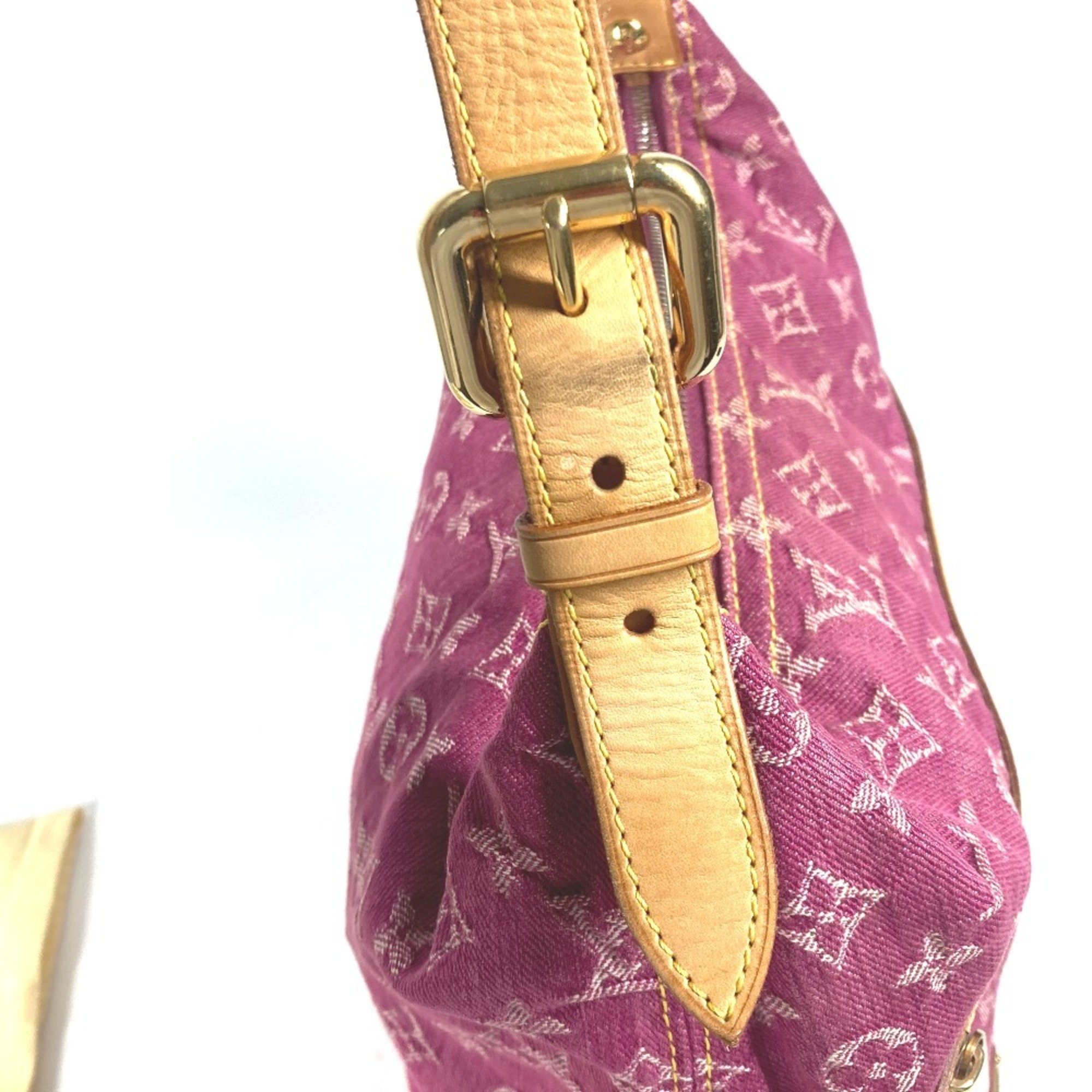 LOUIS VUITTON M95210 Monogram Denim Baggy GM Bag Shoulder Women's Pink