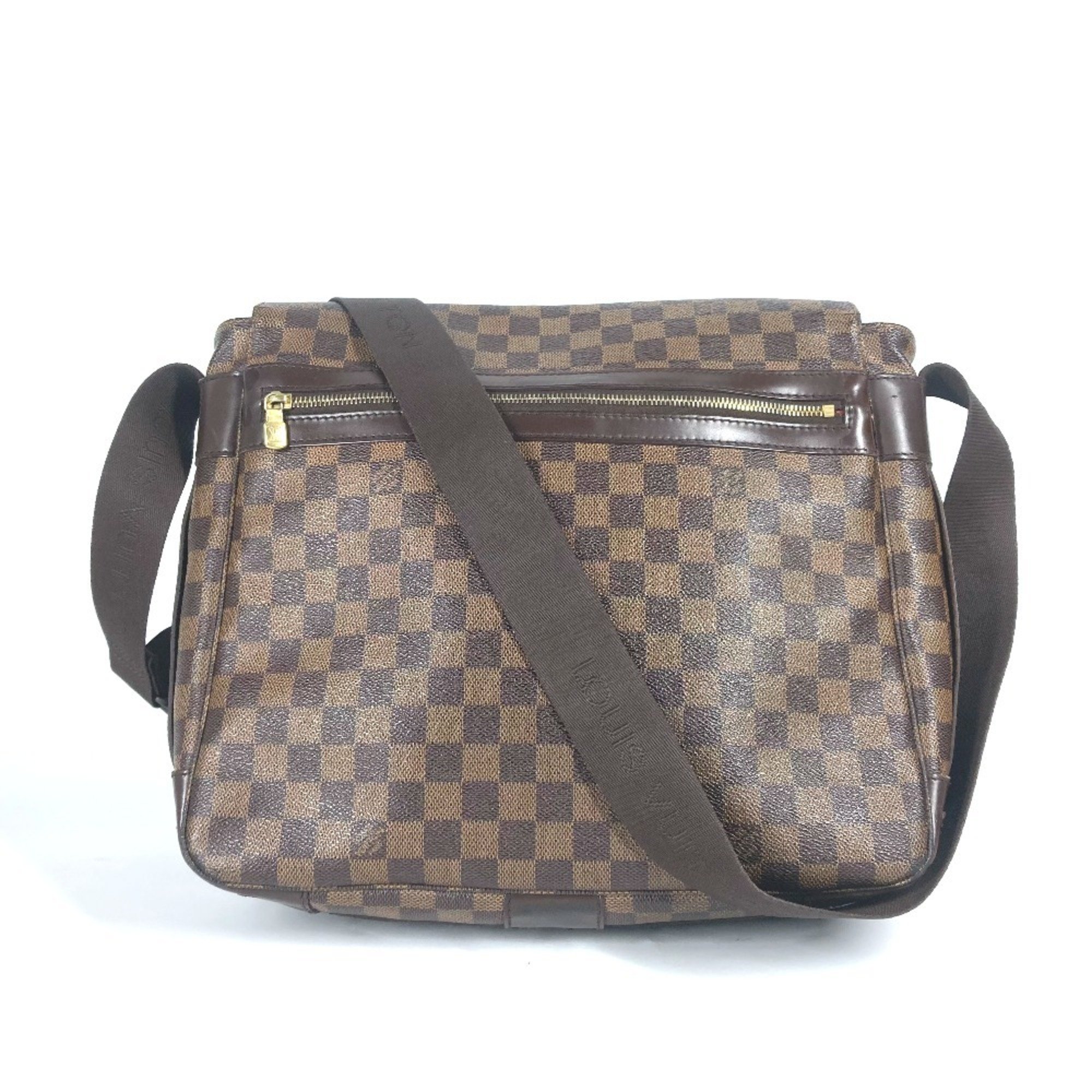 LOUIS VUITTON N45258 Damier Bastille Flap Shoulder Bag Canvas Men's Ebene Brown