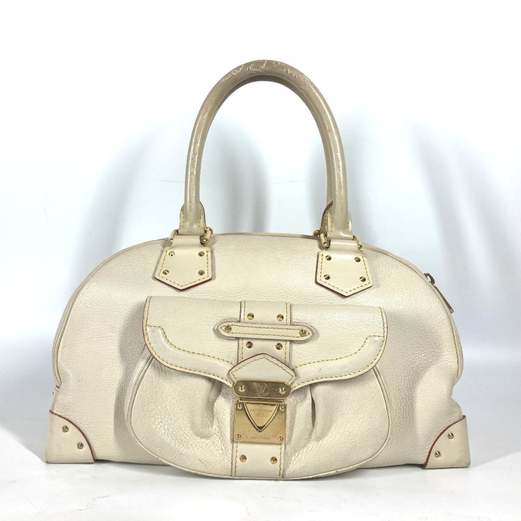 LOUIS VUITTON M91891 Suhali Superb Boston Bag Shoulder Leather Women's Blanc White