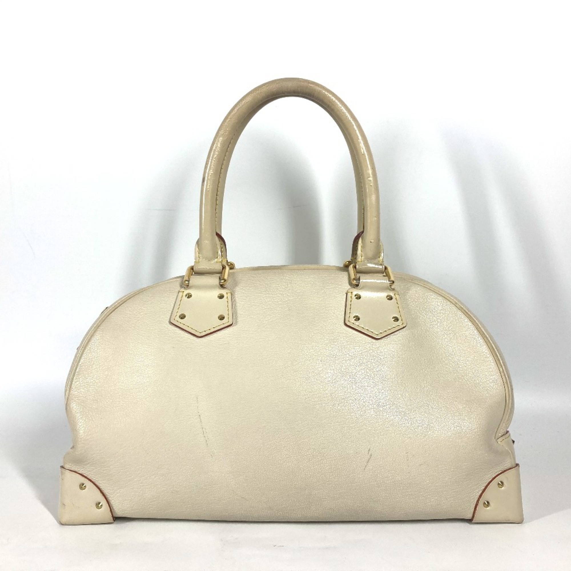 LOUIS VUITTON M91891 Suhali Superb Boston Bag Shoulder Leather Women's Blanc White